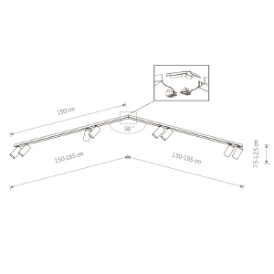 Светильник спот Nowodvorski Mono Corner 2x150 7695
