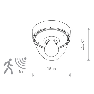 Уличный потолочный светильник Nowodvorski Nook Sensor 7968