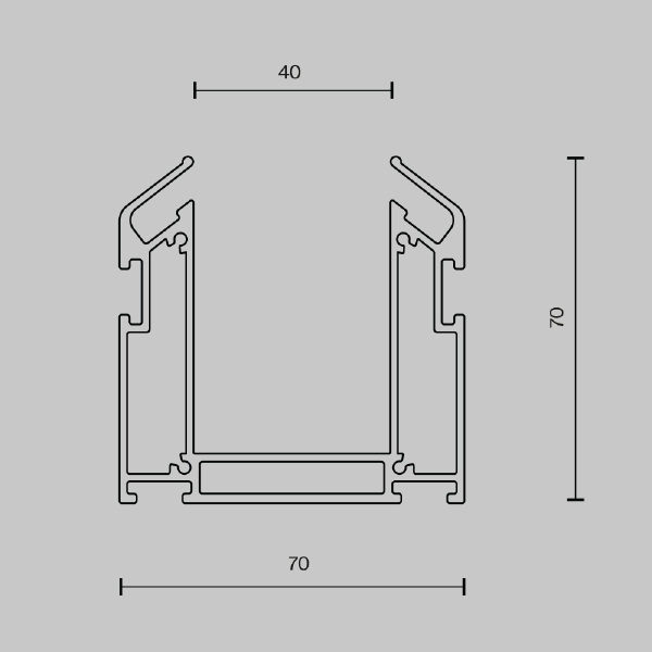 Профиль для монтажа Gravity в натяжной ПВХ потолок, 2м Maytoni Accessories for tracks Gravity TRA010MP-212S