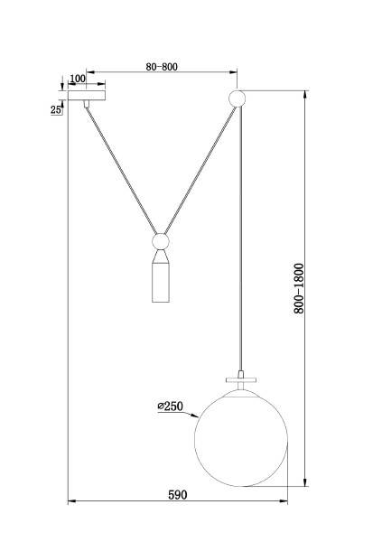 Светильник подвесной Freya Impulse FR5221PL-01BS