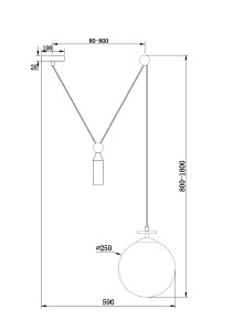 Светильник подвесной Freya Impulse FR5221PL-01BS