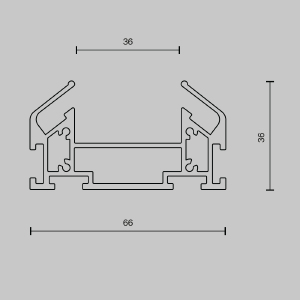 Профиль для монтажа Unity в натяжной ПВХ потолок, 2м Maytoni Accessories for tracks Unity TRA001MP-112S