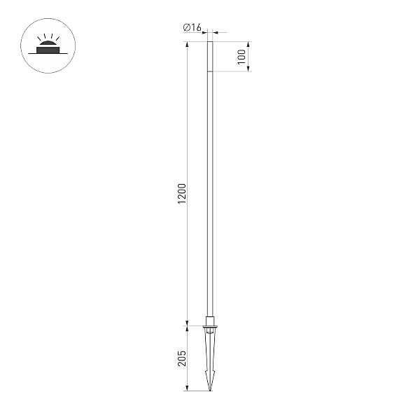 Грунтовый светильник Arlight Canna 034164