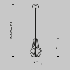 Светильник подвесной Maytoni Roots MOD191PL-01W