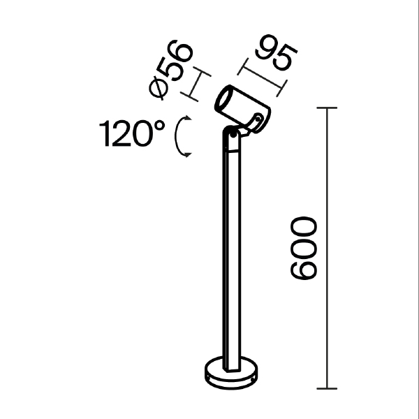 Уличный наземный светильник Maytoni Scope O025FL-01B1