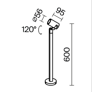 Уличный наземный светильник Maytoni Scope O025FL-01B1