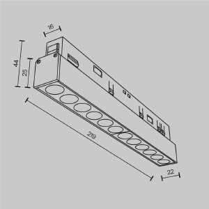 Трековый светильник Maytoni Points Exility TR031-2-12W4K-W