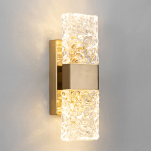 Настенное бра Delight Collection Wall lamp 88068W gold/clear