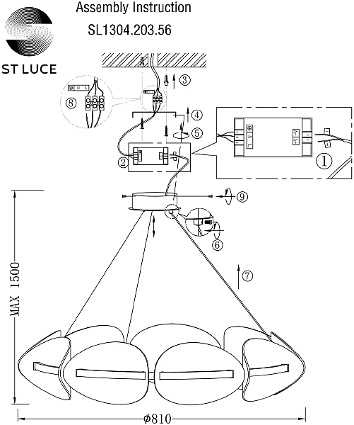 Подвесная люстра ST Luce Etoile SL1304.203.56