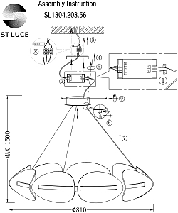 Подвесная люстра ST Luce Etoile SL1304.203.56