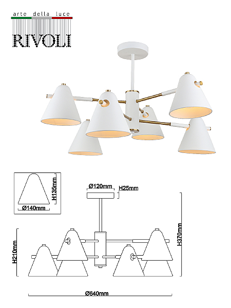 Потолочная люстра Rivoli Chelsea 3141-306