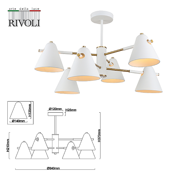 Потолочная люстра Rivoli Chelsea 3141-306