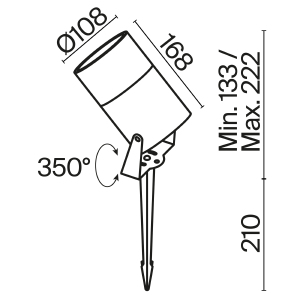 Грунтовый светильник Maytoni Bern O050FL-L15W3K