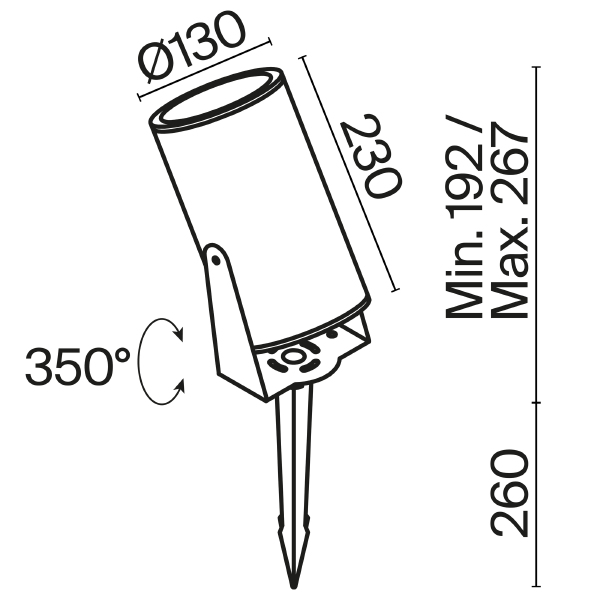 Грунтовый светильник Maytoni Bern O050FL-L30W3K