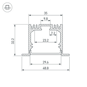 Профиль с экраном Arlight SL-LINIA 020469