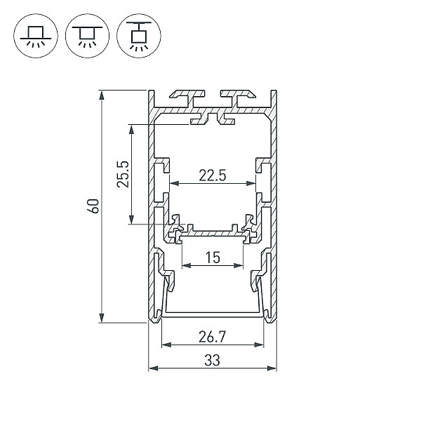 Профиль Arlight S2-Line 021171