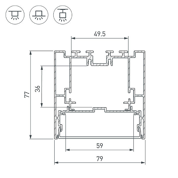 Профиль Arlight S2-Line 021174