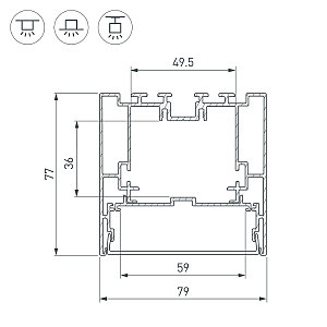 Профиль Arlight S2-Line 021174