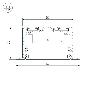 Профиль Arlight S2-Line 033534