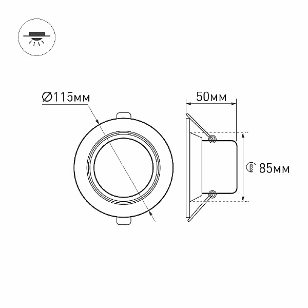 Встраиваемый светильник Arlight Ltd Wide 018043