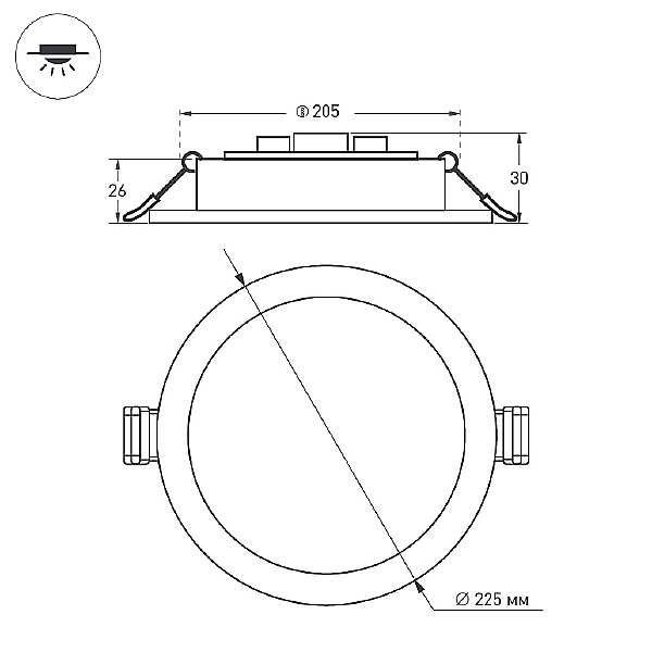 Встраиваемый светильник Arlight Dl Backlight 021443