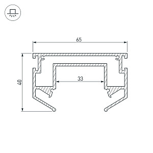 Профиль-держатель для установки трека Arlight 033090