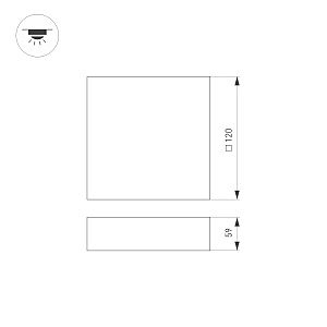 Светильник потолочный Arlight Quadro 034735