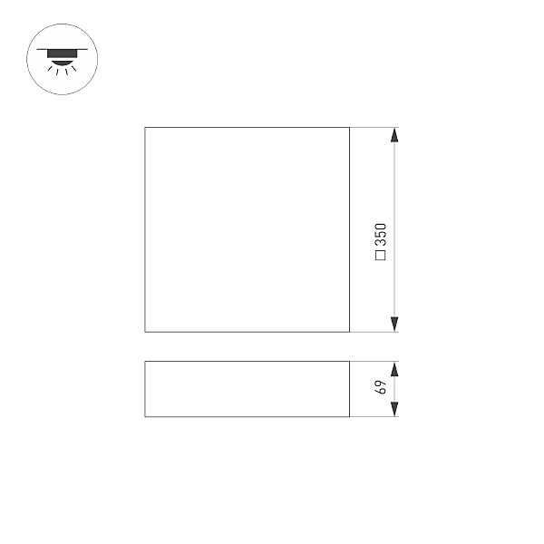 Светильник потолочный Arlight Quadro 034790