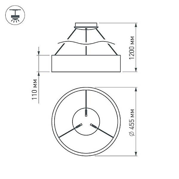 Светильник подвесной Arlight Tor Ring 022146(1)