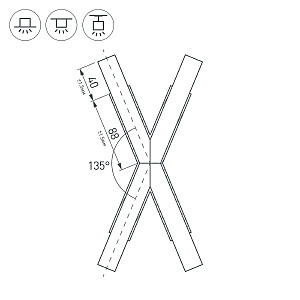 Крестовина в сборе, для соединения 4-х профилей PLS-LOCK-H25 Arlight 026245