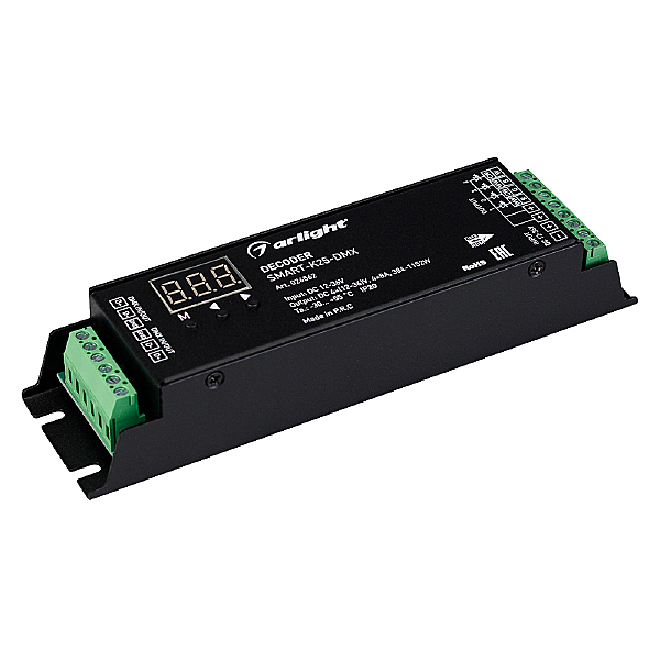 Декодер DMX512 для трансляции DMX512 сигнала ШИМ(PWM) устройствам Arlight 026562