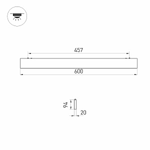 Подвесной линейный светильник Arlight Lineair Flat 031470