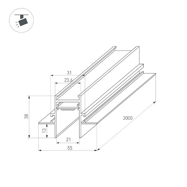 Шинопровод Arlight Mag-25 033460