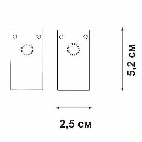 Комплект из 2х торцевых заглушек для трекового накладного профиля Vitaluce VT0313-00