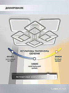 Потолочная люстра Seven Fires Khemmi SF7095/8C-WT