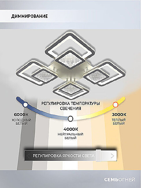 Потолочная люстра Seven Fires Elvina SF7101/4C-WT