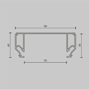 Профиль Maytoni Алюминиевый Профиль ALM-9940-SC-B-2M