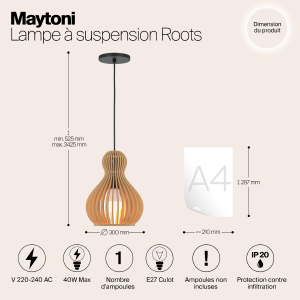 Светильник подвесной Maytoni Roots MOD192PL-01W1