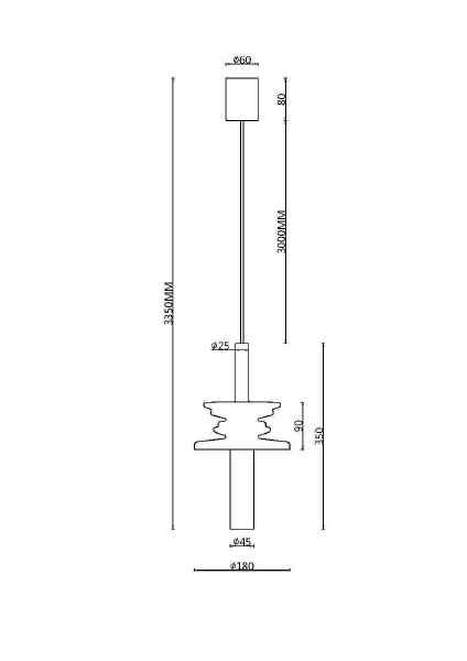 Светильник подвесной Maytoni Sound Wave MOD255PL-01B4