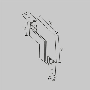 Коннектор внутренний Exility накладной белый Maytoni Accessories For Tracks Exility TRA034ICL-41W