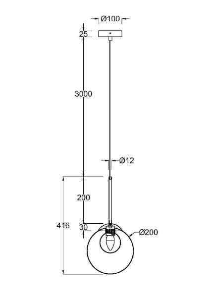 Светильник подвесной Maytoni Basic form MOD521PL-01G3