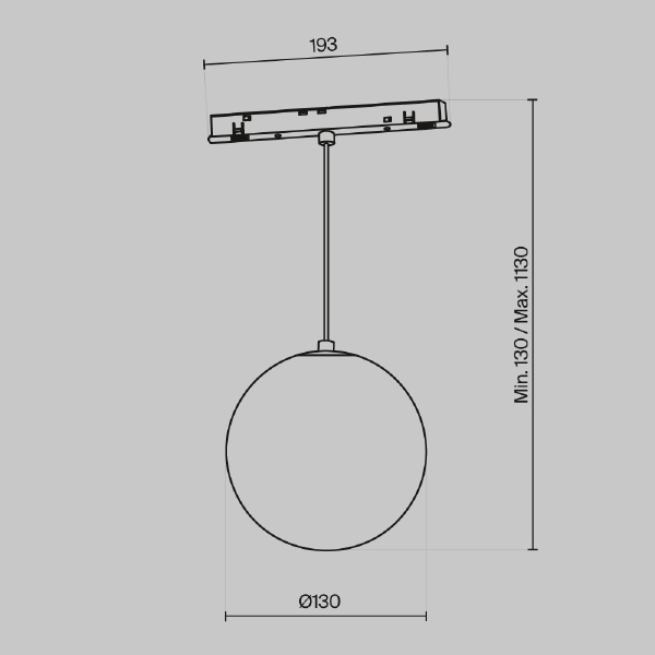 Трековый светильник Maytoni Luna Exility TR039-4-5WTW-DD-B