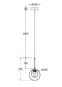 Светильник подвесной Maytoni Basic form MOD521PL-01G1