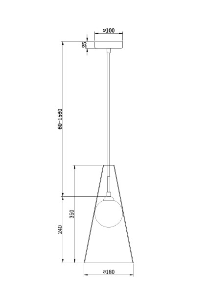 Светильник подвесной Freya Toper FR5389PL-01BS