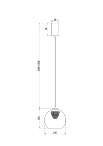 Светильник подвесной Freya Fume FR5399PL-L4BS2