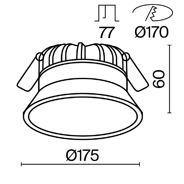 Встраиваемый светильник Maytoni Downlight DL055-24W3-4-6K-W