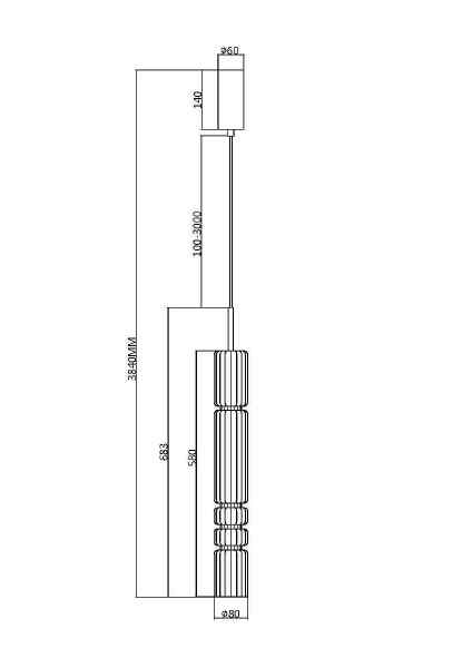 Светильник подвесной Maytoni Ordo MOD272PL-L12B3K