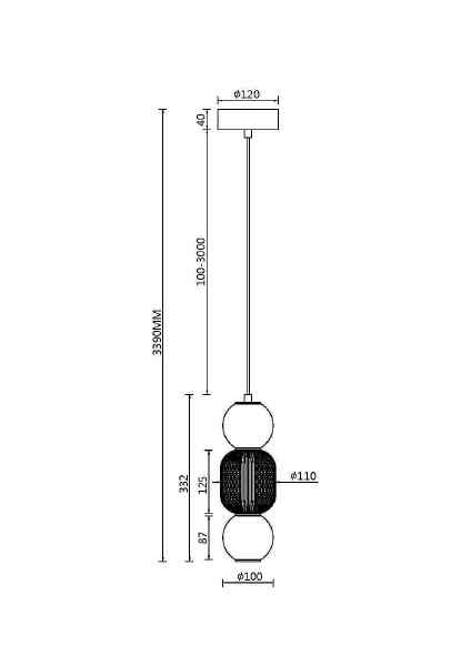 Светильник подвесной Maytoni Drop MOD273PL-L16CH3K