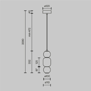 Светильник подвесной Maytoni Drop MOD273PL-L16G3K