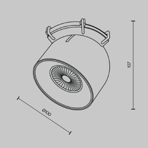 Трековый светильник Maytoni Pendant system Parity TR124B-12W4K-M-B